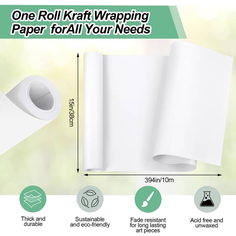 Craft Paper Roll Industrial grade Kraft Paper Roll White - Temu